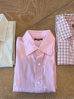 Hamilton 1883 Richard’s Men's Light Pink Dress Shirt Tailored Handsewn